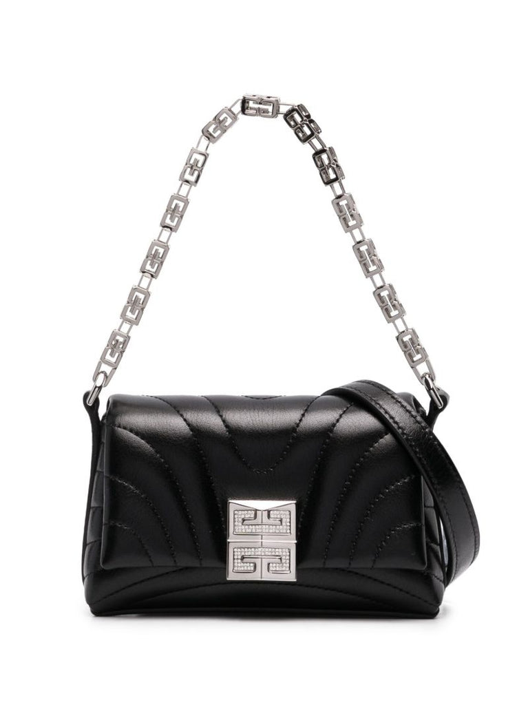 Black Micro Soft MatelassÃ_x0083_Â© Leather Mini Bag