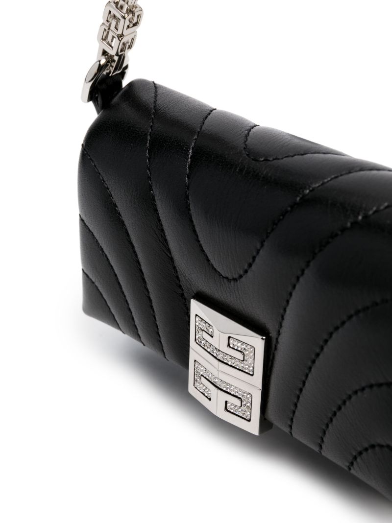 Black Micro Soft MatelassÃ_x0083_Â© Leather Mini Bag