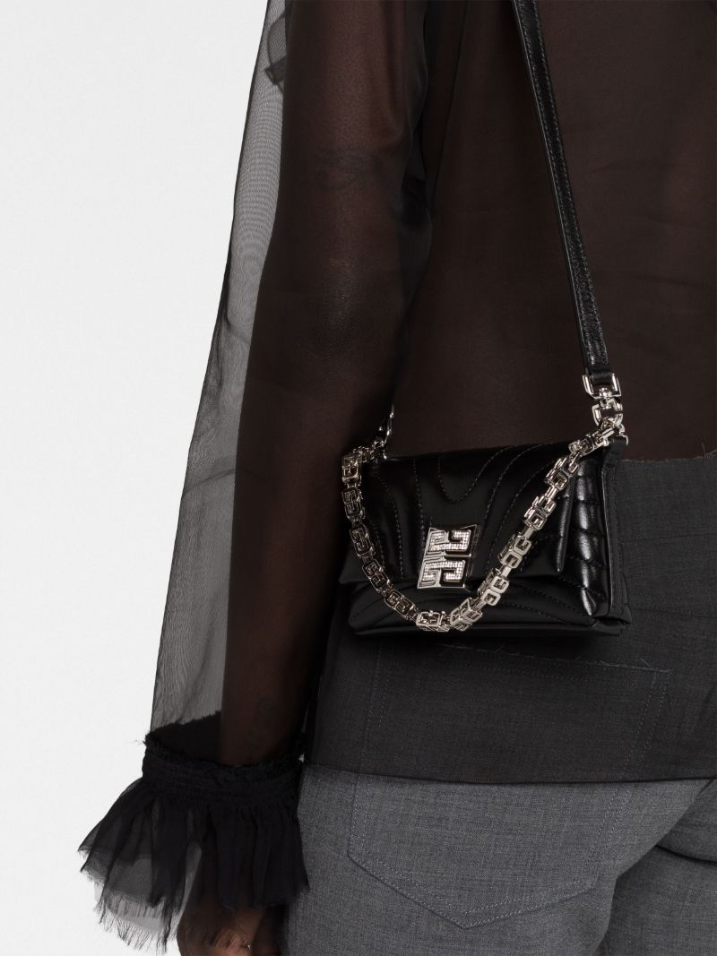 Black Micro Soft MatelassÃ_x0083_Â© Leather Mini Bag