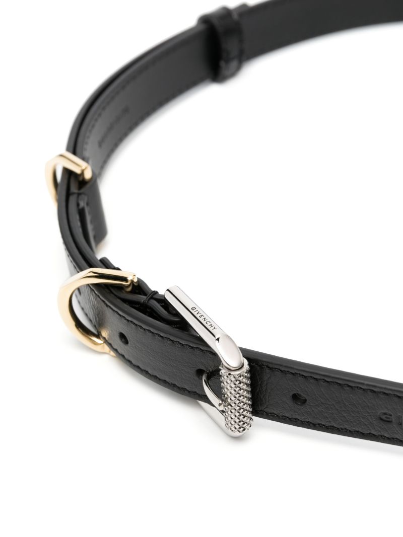 Black Voyou Leather Belt