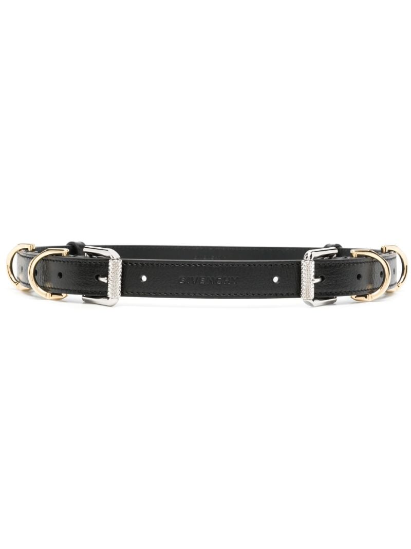 Black Voyou Leather Belt