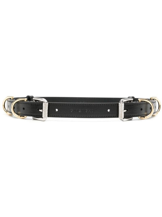 Black Voyou Leather Belt