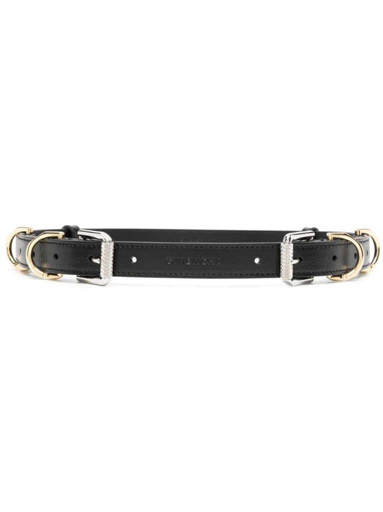 Black Voyou Leather Belt