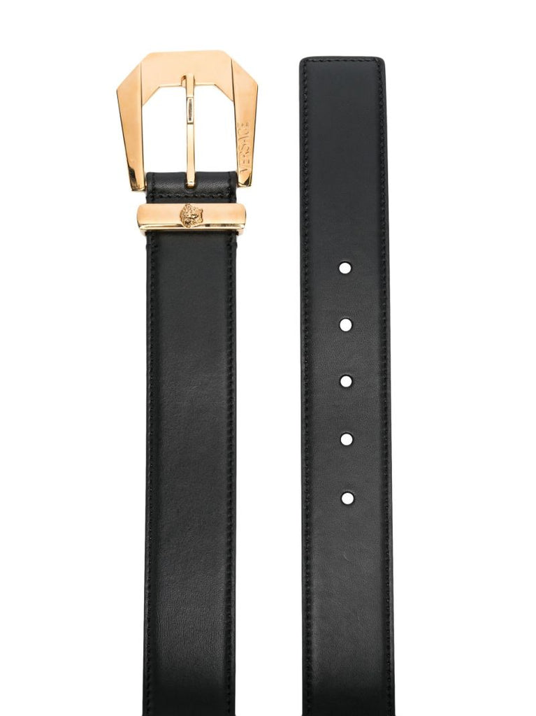 Black Medusa Head Plaque Belt
