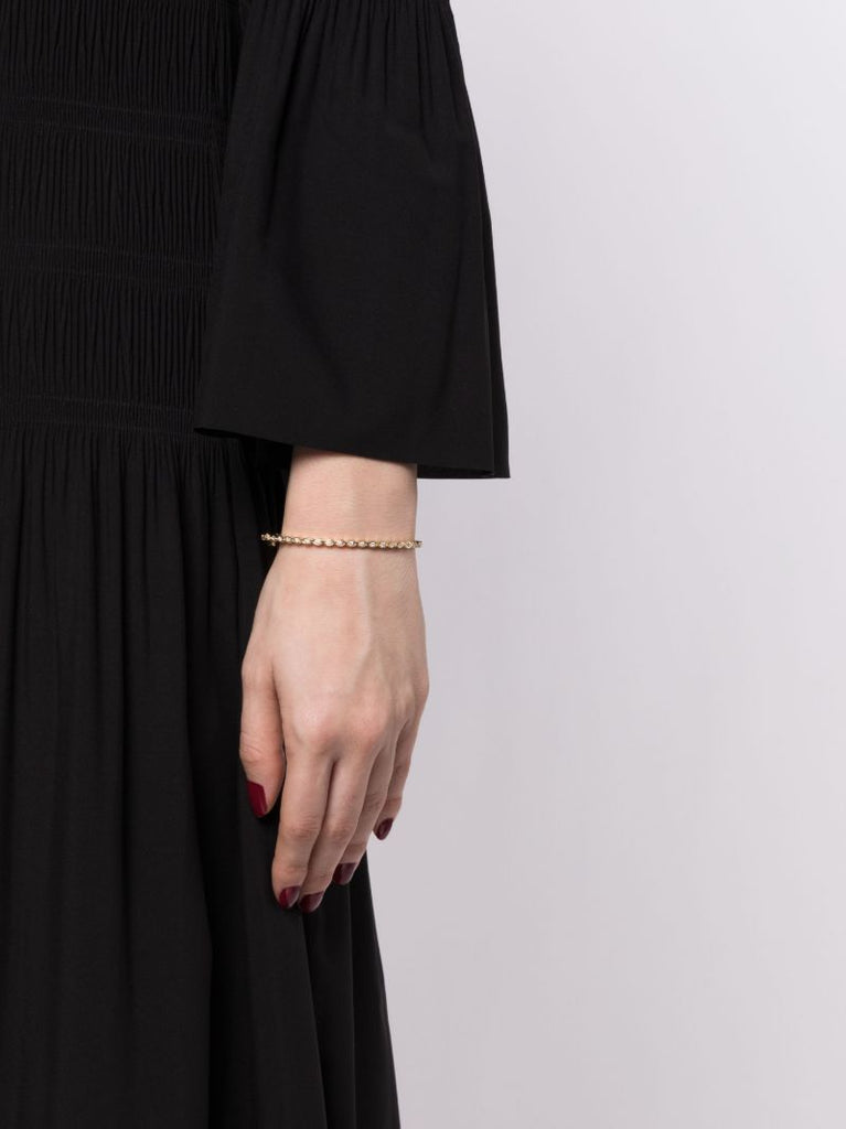 14k Yellow Gold Marquise Eye Diamond Bracelet