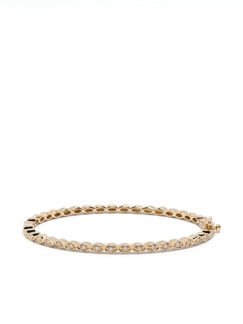 14k Yellow Gold Marquise Eye Diamond Bracelet