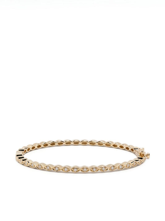 14k Yellow Gold Marquise Eye Diamond Bracelet