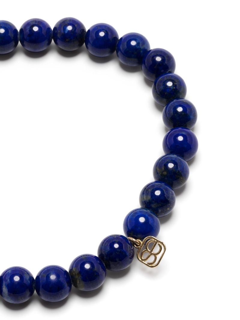 14k Yellow Gold Peace Heart Lapis Lazuli and Diamond Bracelet