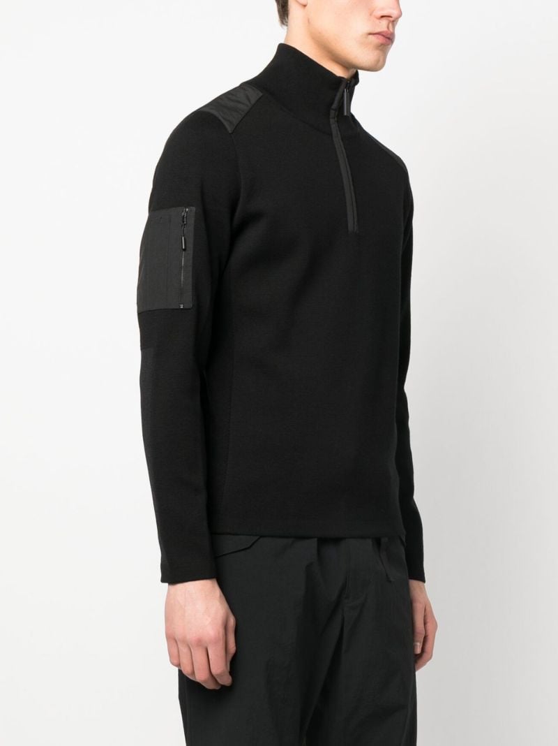 Black Stormont 1/4 Zip Sweatshirt
