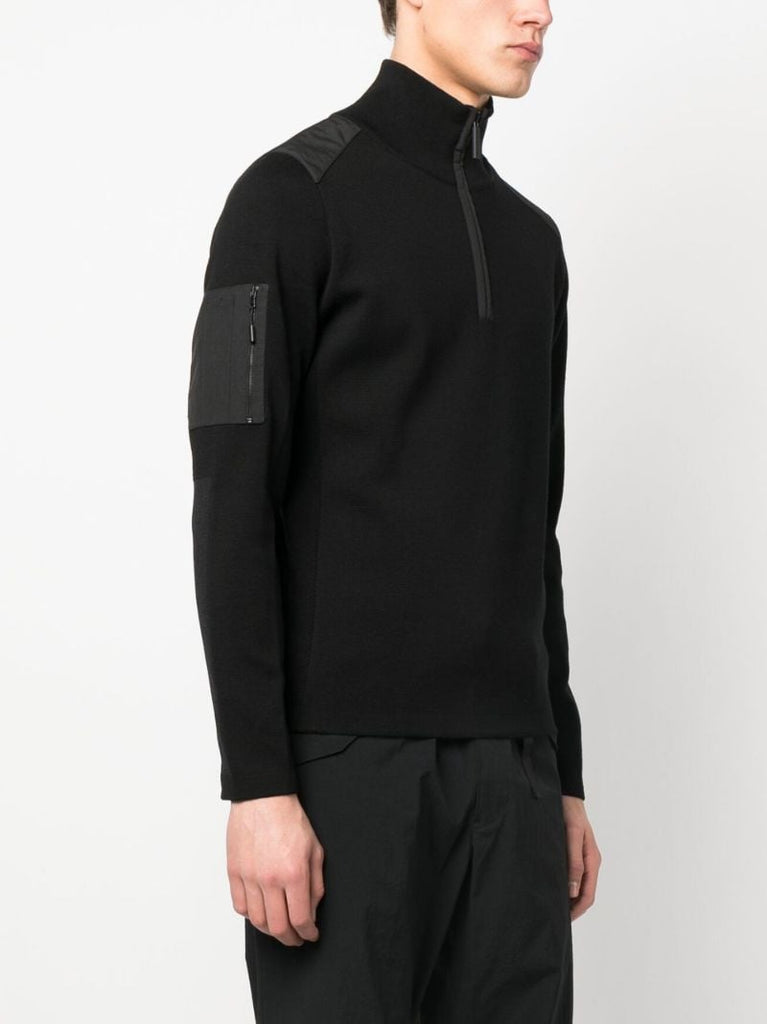 Black Stormont 1/4 Zip Sweatshirt