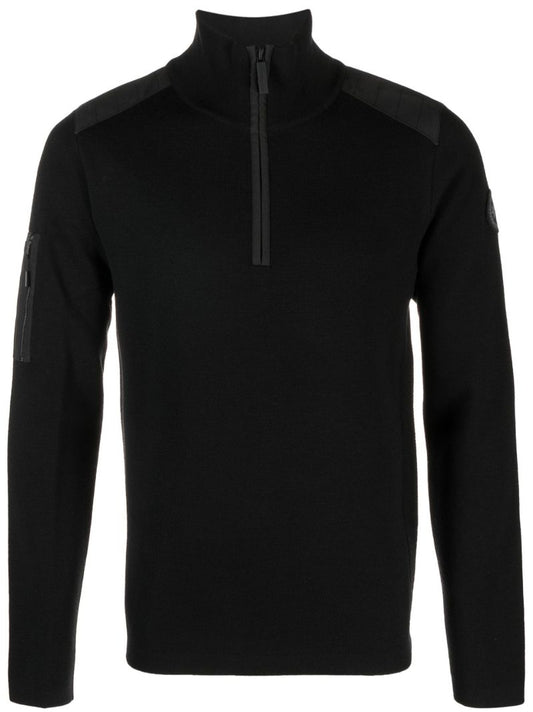Black Stormont 1/4 Zip Sweatshirt