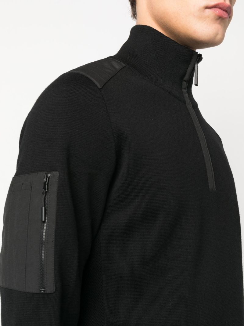 Black Stormont 1/4 Zip Sweatshirt