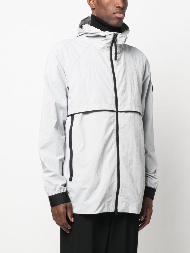 Grey Faber Hooded Windbreaker
