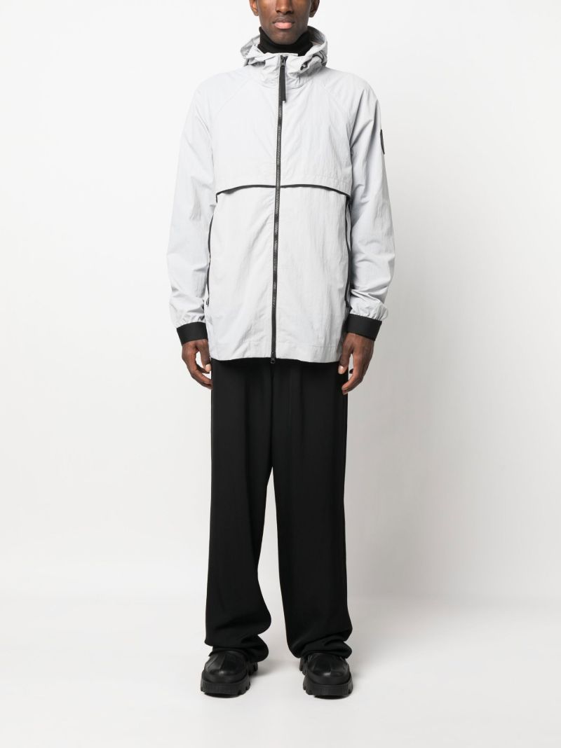 Grey Faber Hooded Windbreaker