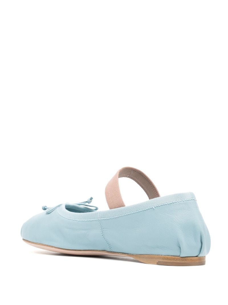 Blue Logo-patch Ballerina Flats