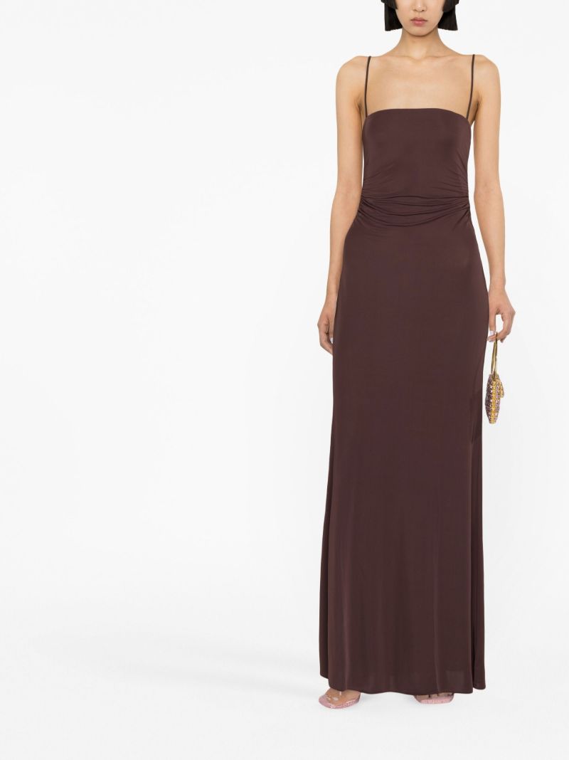 Brown Larenta Sleeveless Maxi Dress