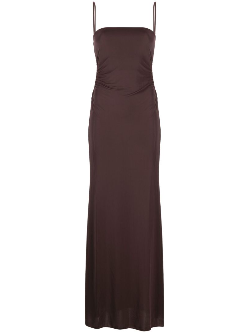 Brown Larenta Sleeveless Maxi Dress