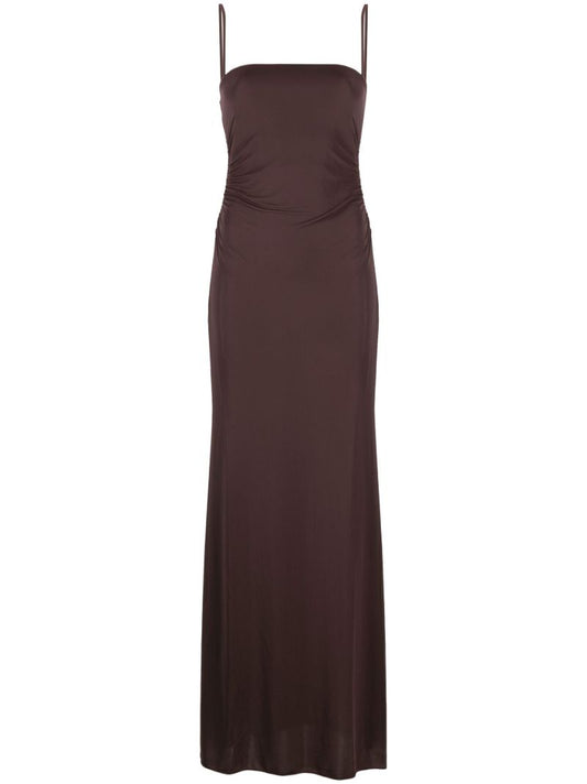 Brown Larenta Sleeveless Maxi Dress