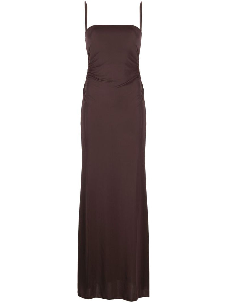 Brown Larenta Sleeveless Maxi Dress