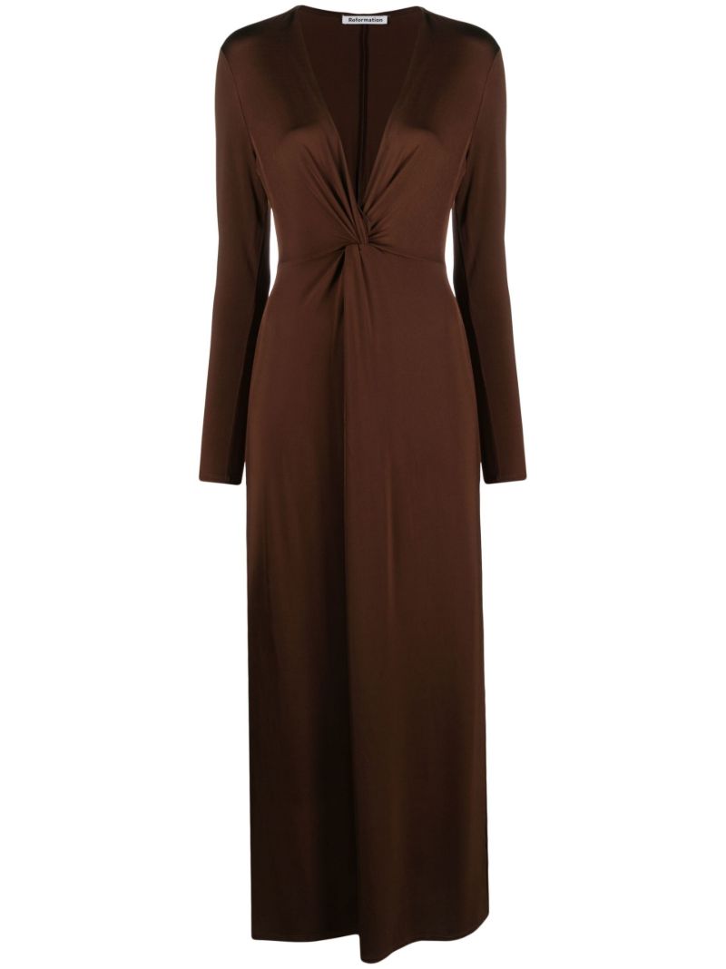Brown Elverson Knit Maxi Dress
