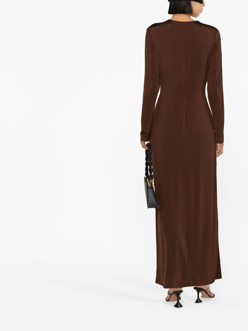 Brown Elverson Knit Maxi Dress