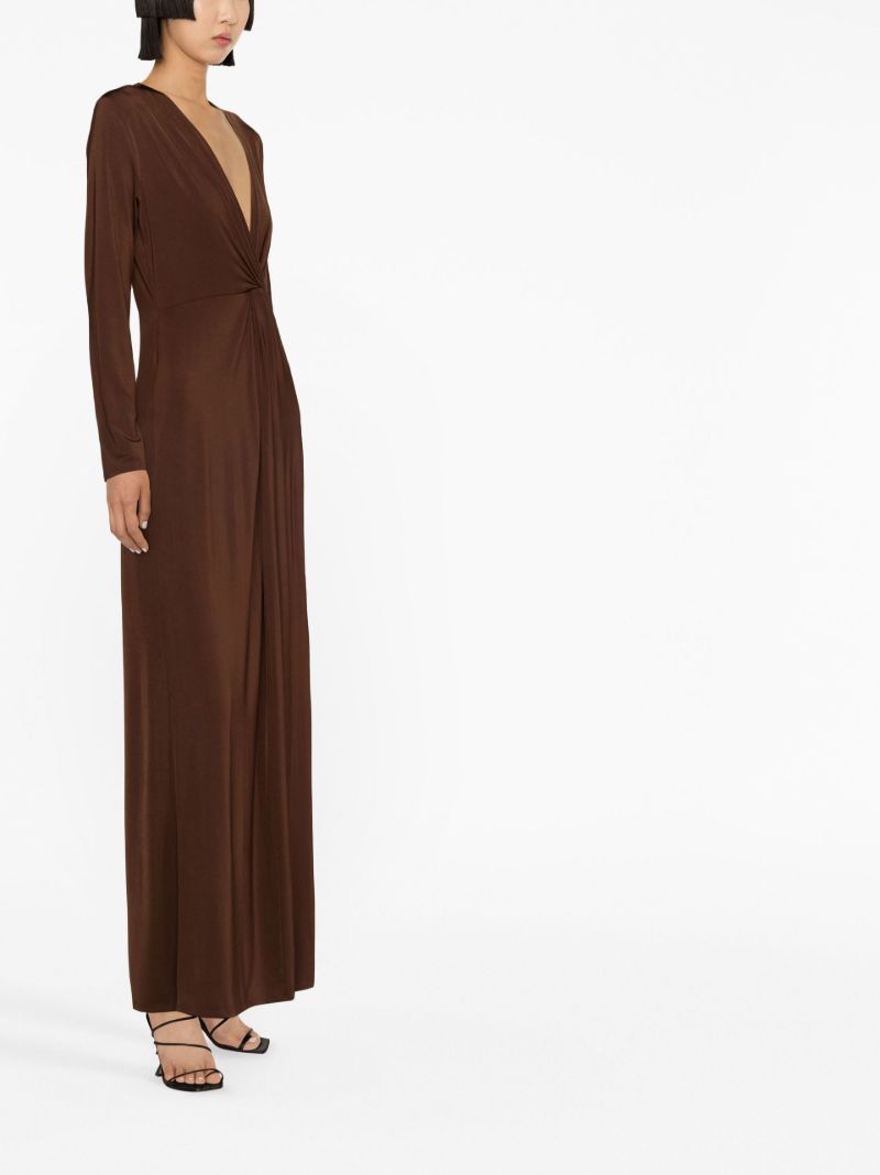 Brown Elverson Knit Maxi Dress