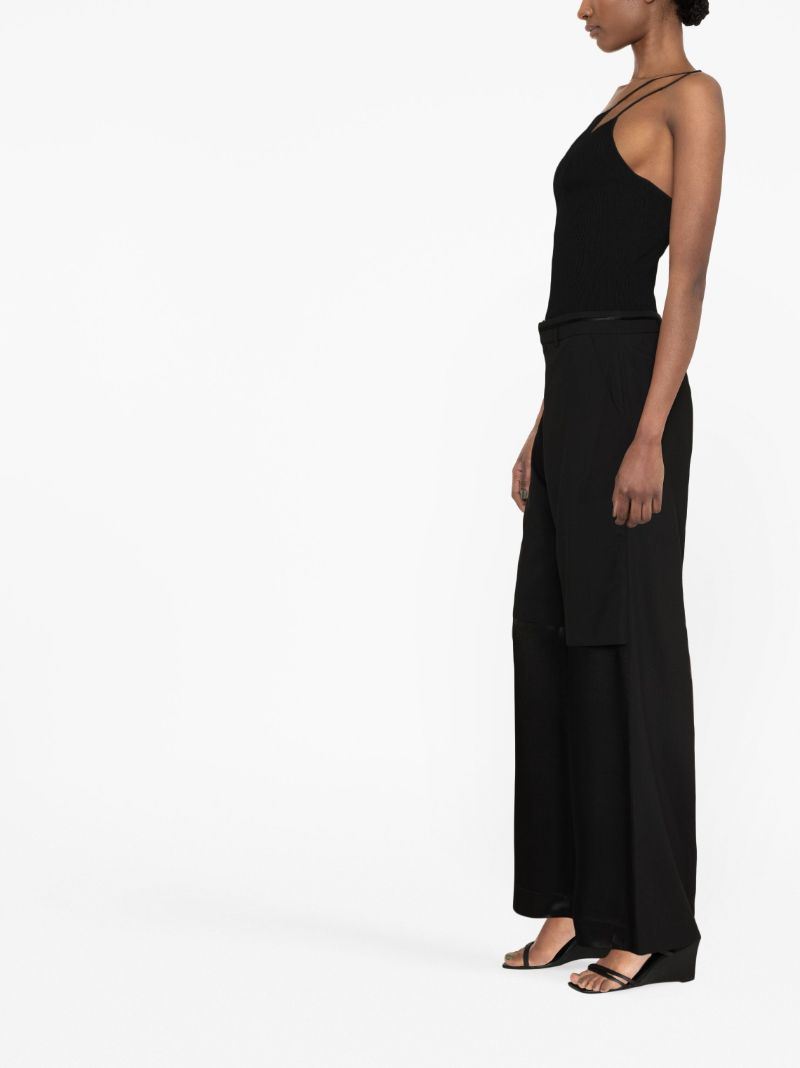 Black Low-rise Tailored Trousers