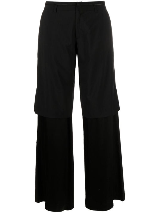 Black Low-rise Tailored Trousers
