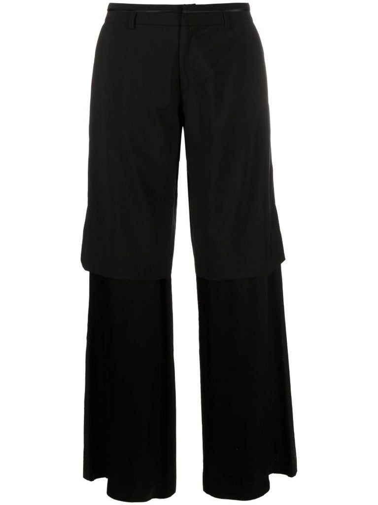 Black Low-rise Tailored Trousers