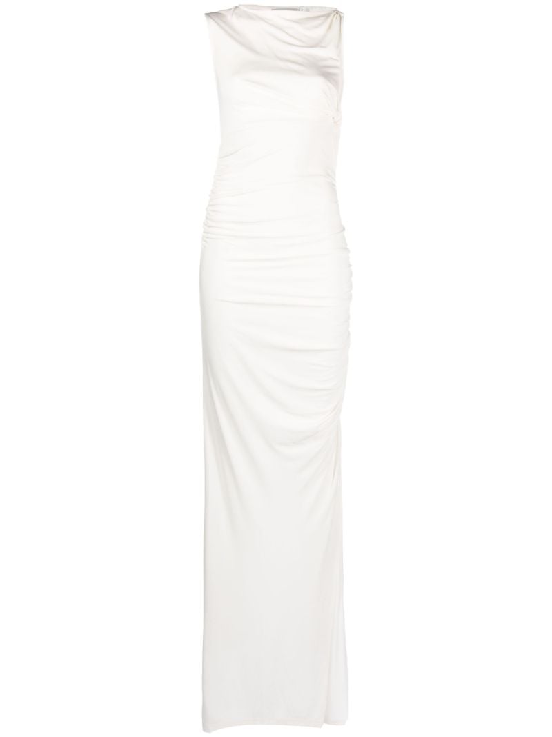 White Gesine Twisted Column Dress