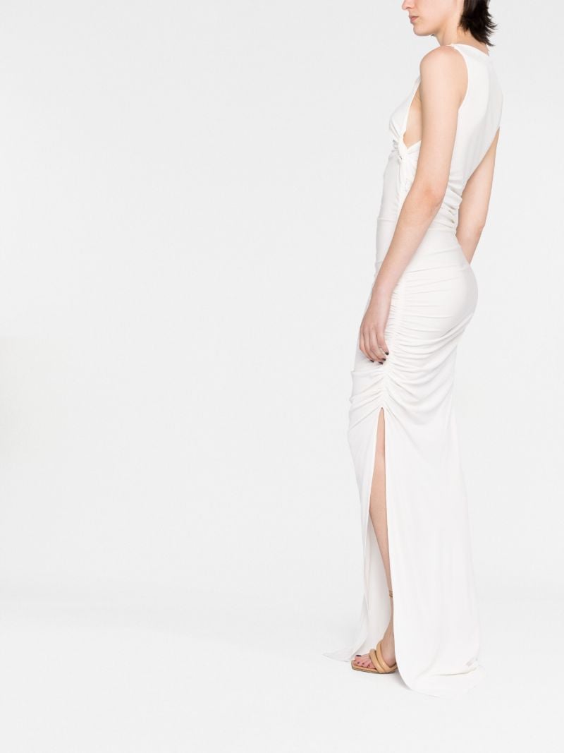 White Gesine Twisted Column Dress