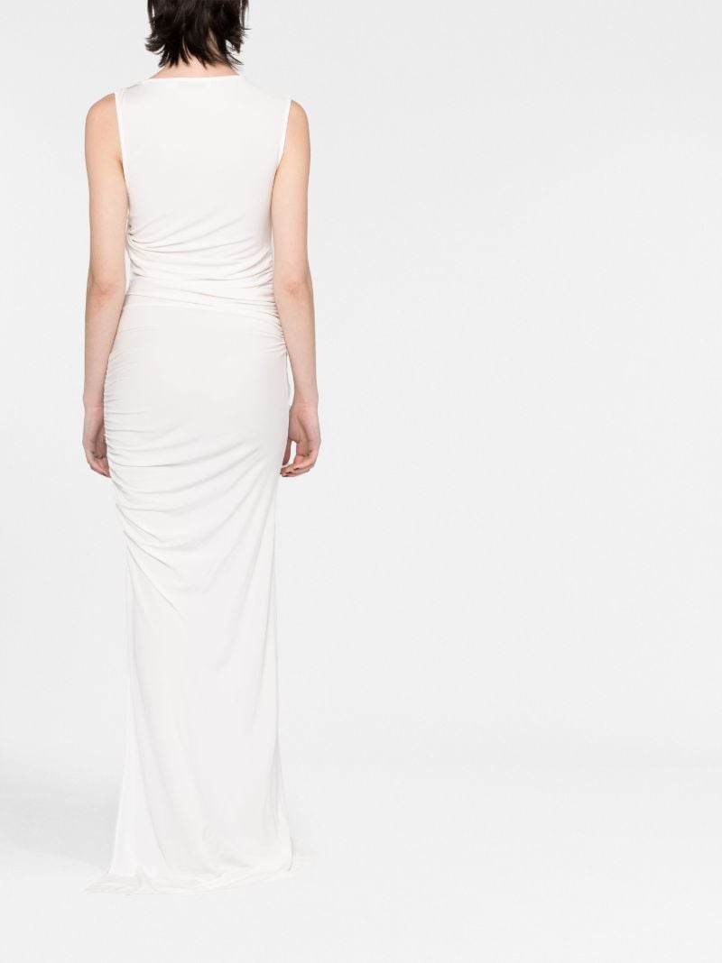 White Gesine Twisted Column Dress