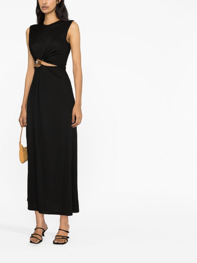 Black Abacus Quartz Cut-out Maxi Dress