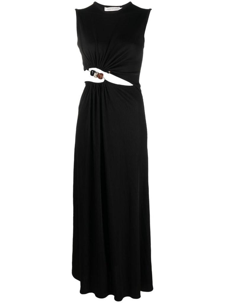 Black Abacus Quartz Cut-out Maxi Dress