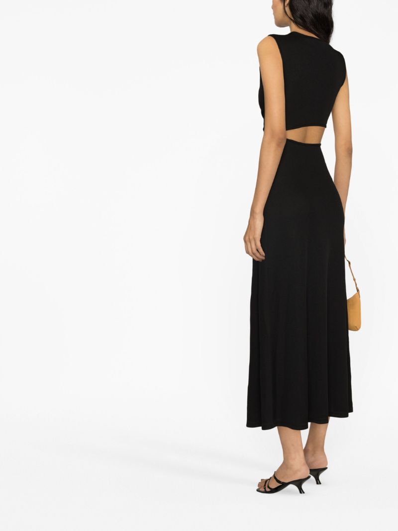 Black Abacus Quartz Cut-out Maxi Dress