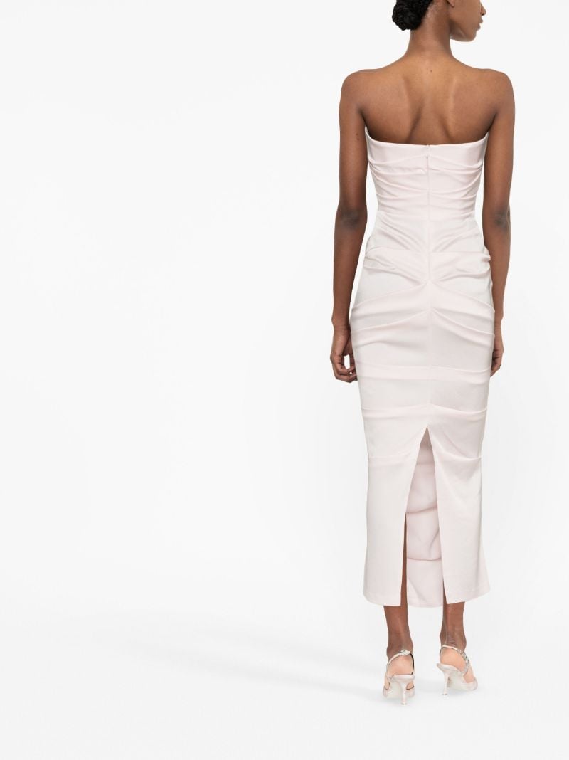 Pink Ace Ruched Strapless Dress