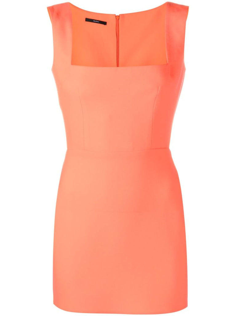 Red Square-neck Mini Dress