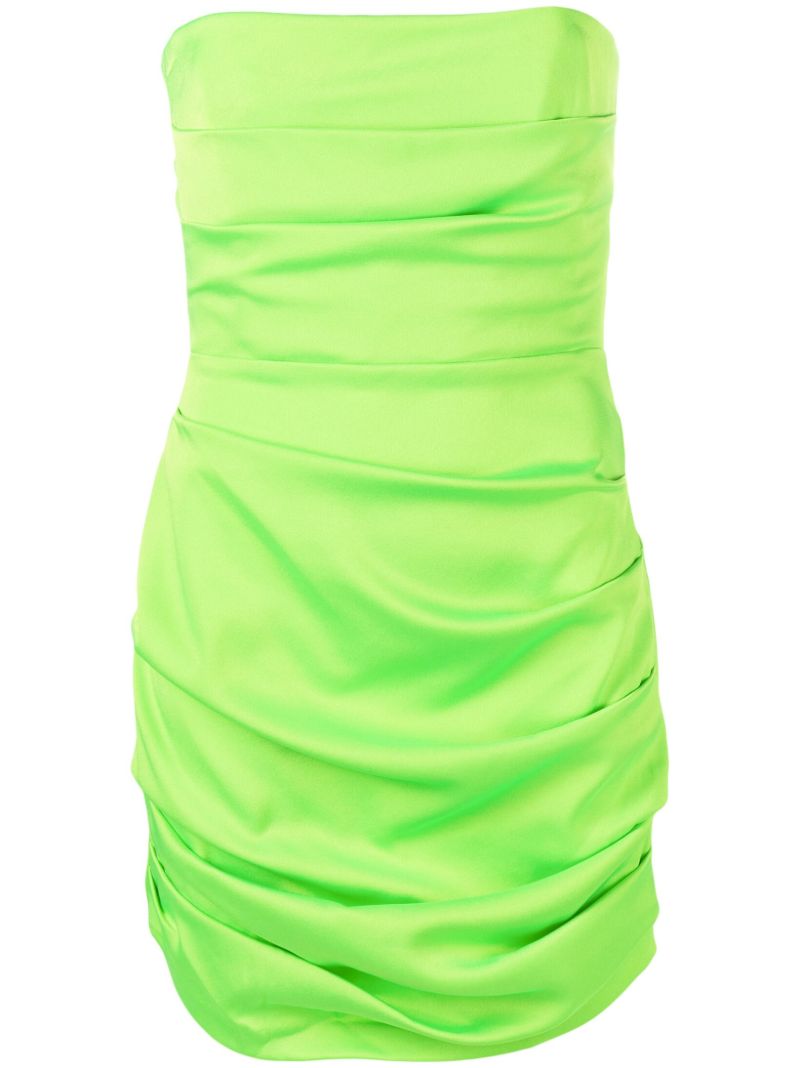 Green Colton Ruched Mini Dress
