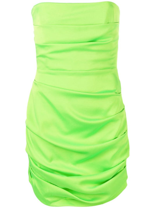 Green Colton Ruched Mini Dress