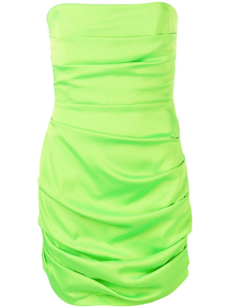 Green Colton Ruched Mini Dress