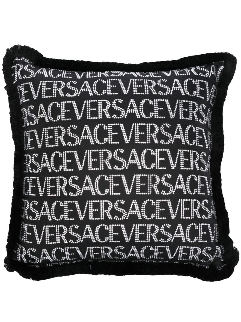 Black Crystal Logo Cushion