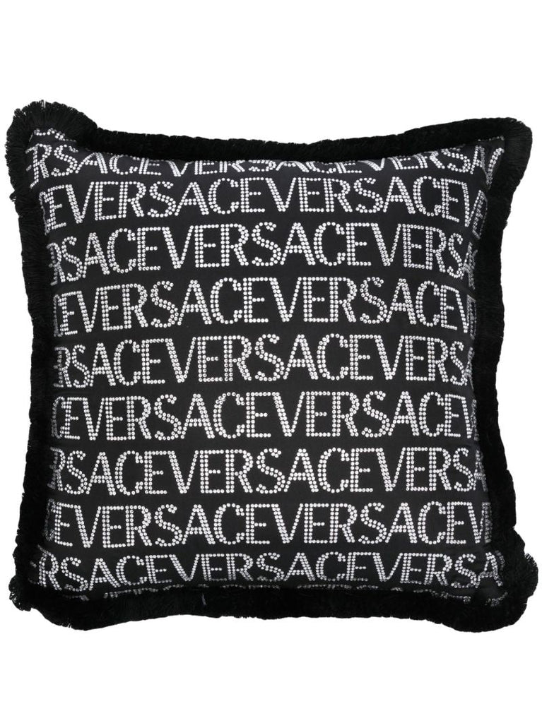 Black Crystal Logo Cushion