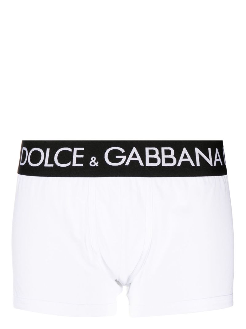 White Logo Waistband Boxers