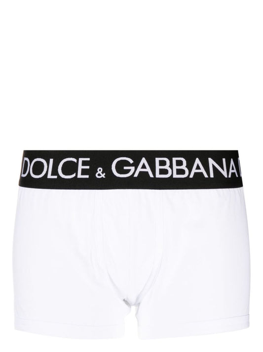 White Logo Waistband Boxers