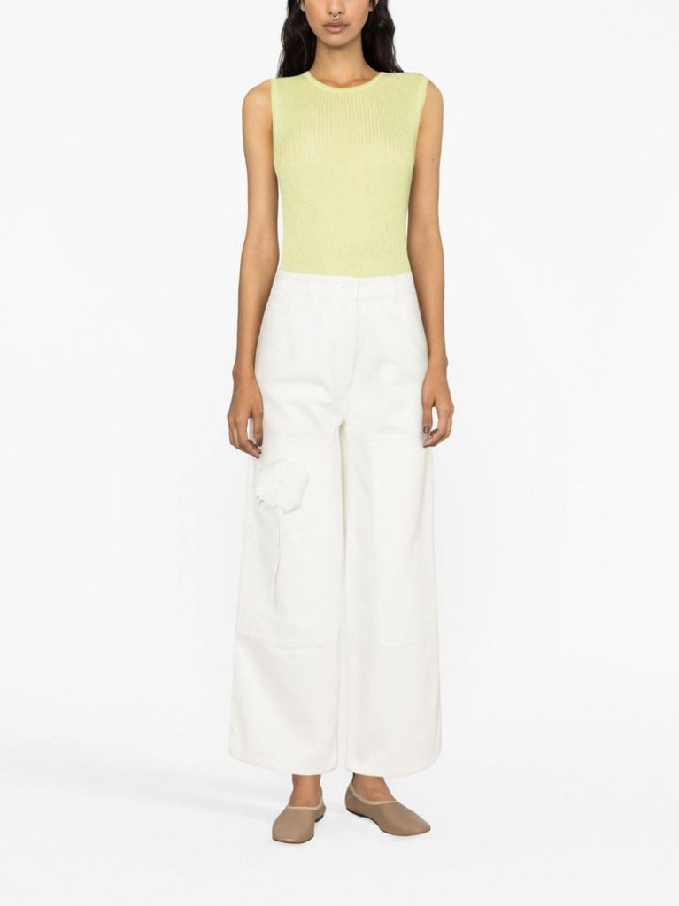 White Susan Wide-leg Jeans