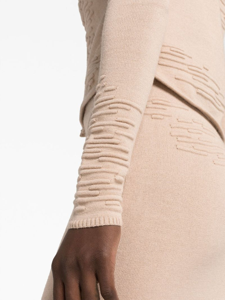 Neutral Muscle Knitted Cardigan