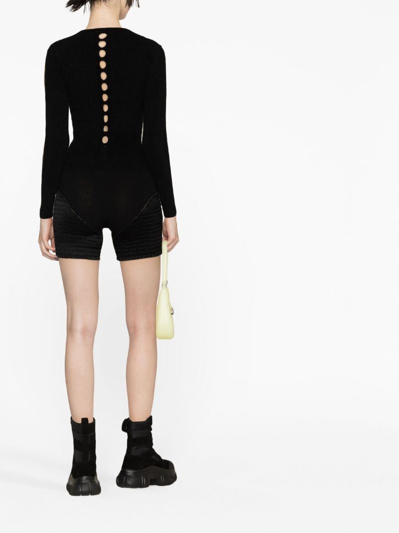 Black Cut-out Mohair Cardigan