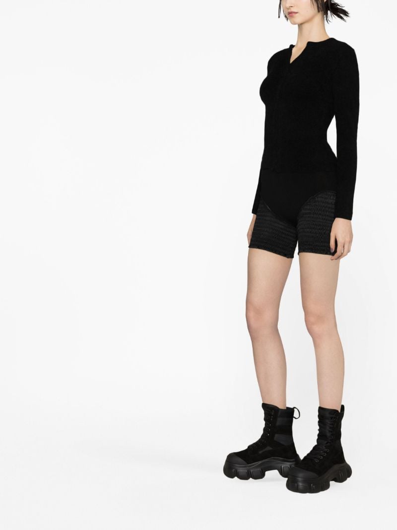 Black Cut-out Mohair Cardigan