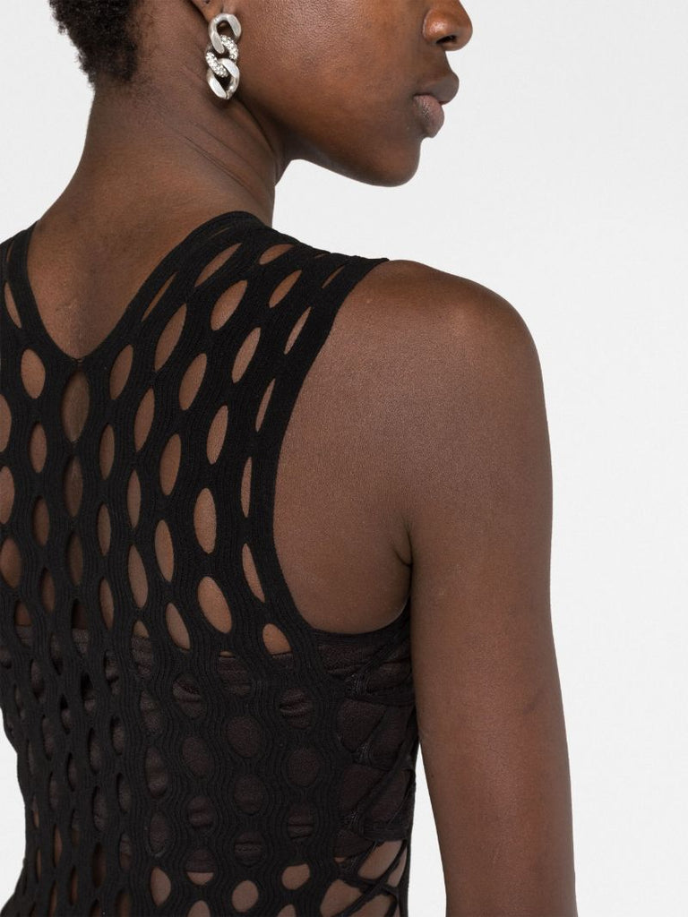 Black Squiggle Mini Dress
