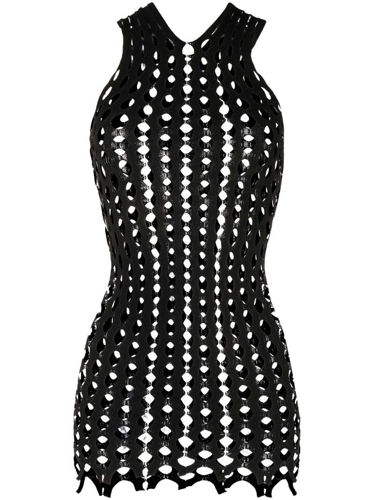 Black Squiggle Mini Dress